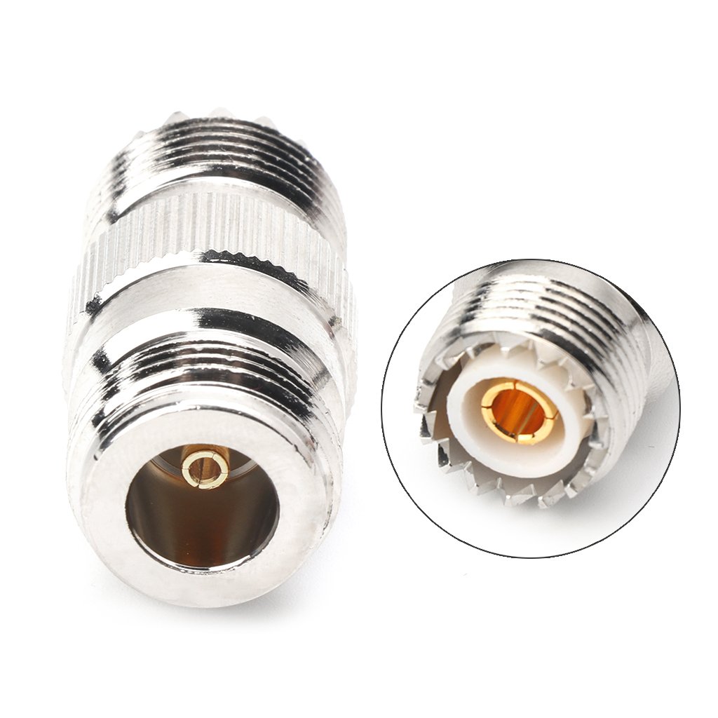 Adattatore Coassiale RF N Maschio A Mini UHF PL-259 Femmina – 4 Pezzi, 50Ω, Argento
