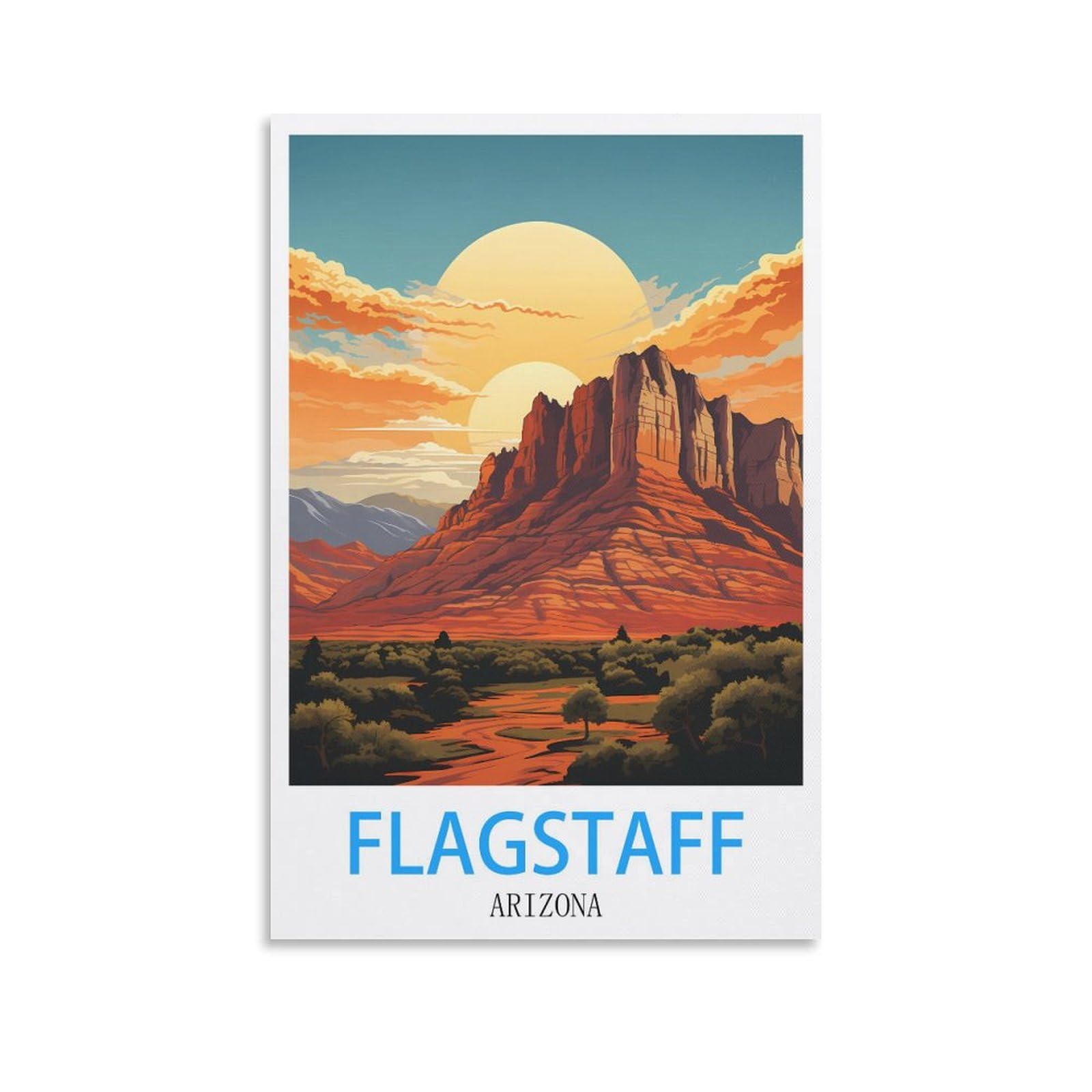 Retro Vintage Wall tin Plaque,Flagstaff Arizona,Art Plaque Poster Wall Decor for Home Tool Room Bar Club Restaurant Cafe 15x30cm