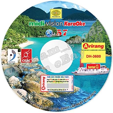 Arirang Karaoke Vision Midi Disc Vol 57 Serial G Vietnamese English For Arirang Player DH-3600