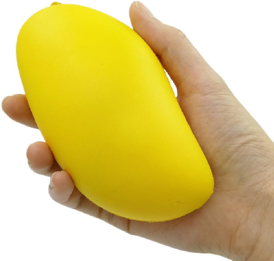 Bekker 4.7" Jumbo Slow Rising Squishies Mango Squishy Cream Scented Charms Kawaii Squishys Toy For Kids and Adults(Yellow)