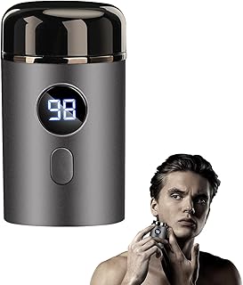 Mini Afeitadora Eléctrica, Mini Afeitadora Eléctrica Portátil, Afeitadora Eléctrica para Hombres, Afeitadora Recargable USB, Afeitadora Lavable en Seco y Húmedo