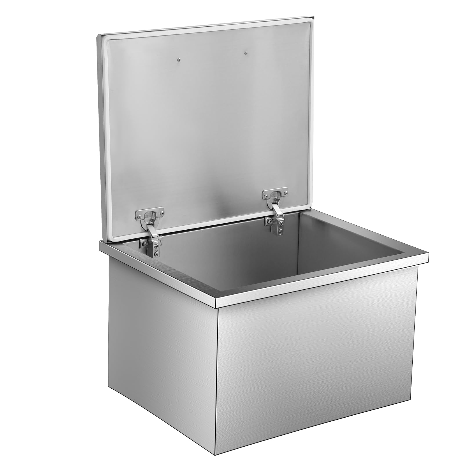 Garvee 304 Edelstahl Einbau-Eisbehälter | Doppelwandig PU-Isoliert Mit Klappdeckel & Ablaufstopfen | Drop-in Getränkekühler Für Wein Bier Outdoor-Küche Garten BBQ | Größen in Inch |