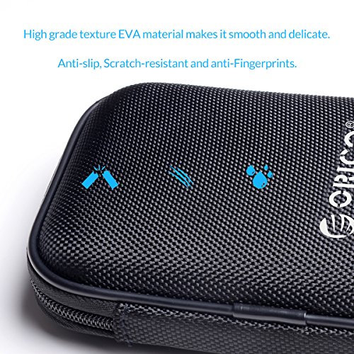Image of ORICO EVA External Hard Drive Protection Bag for 2.5 inch Hard Drive Portable Dual Layer HDD Protector Case (Black)