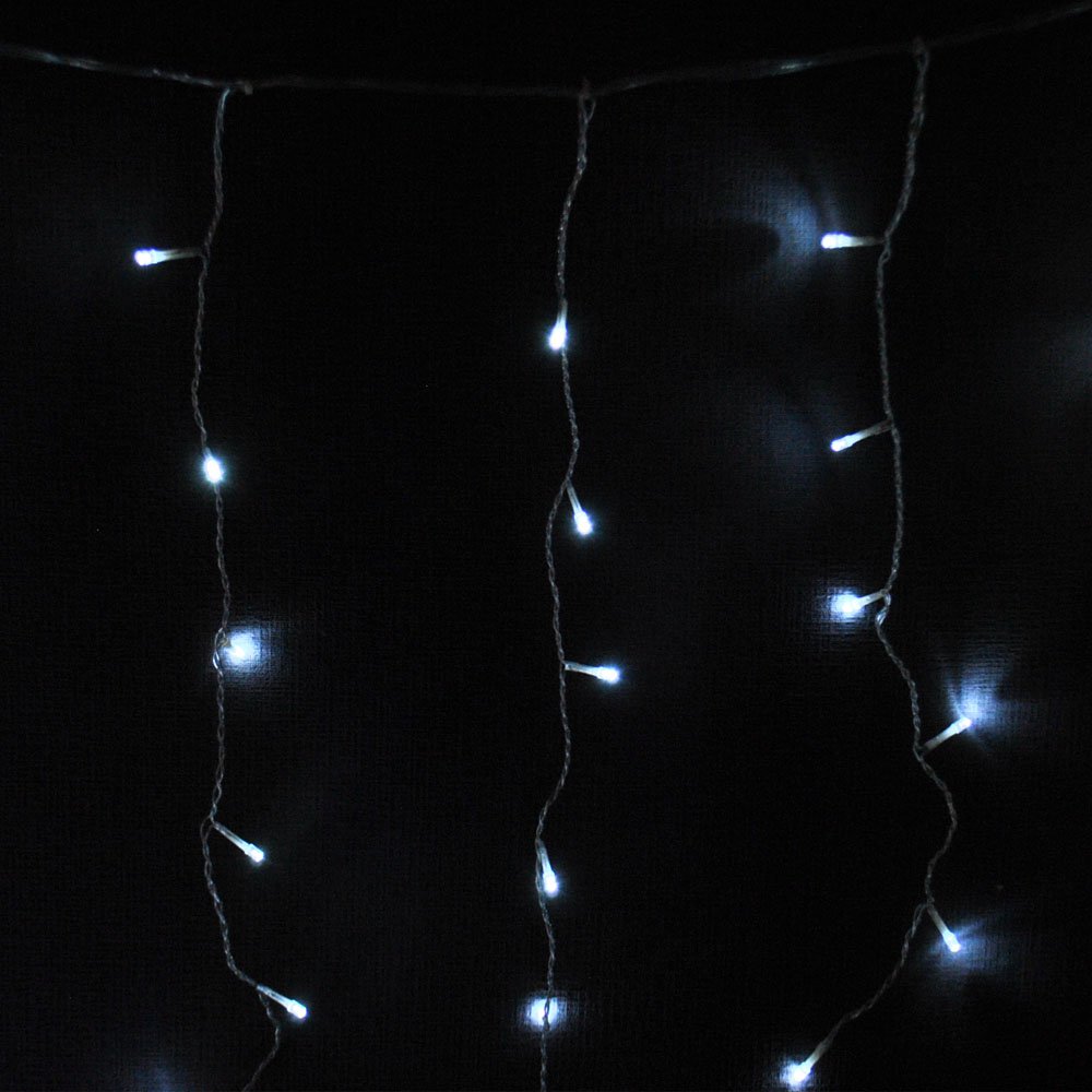 LightsGo Icicle Fairy Lights Outdoor Indoor LED Fairy Lights 360LED 10M Cool White - 8/16H Timer, 8 Modes, Memory โ image 1