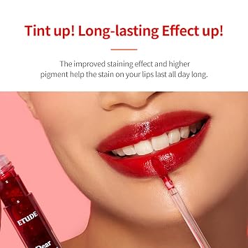 ETUDE Dear Darling Water Gel Tint (#RD302 Dracula Red) (21AD) | Long-lasting Effect up with Fruity, Juicy, Moist, and Vivid coloring