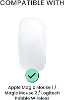 Vista 2 de kwmobile Soporte de escritorio vertical con Bluetooth para mouse compatible con Apple Magic Mouse 1 / Magic Mouse 2 / Logitech Pebble Wireless Stand