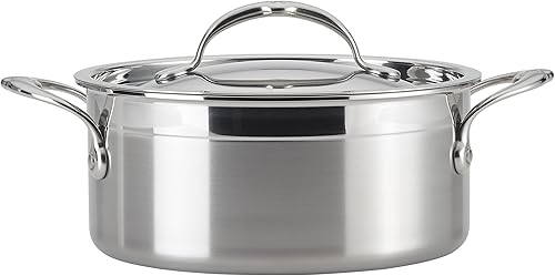 Hestan - ProBond Collection - Professional Clad Stainless Steel Soup Pot, Induction Cooktop Compatible, 3 Quart Hestan - ProBond Collection - Professional Clad Stainless Steel Soup Pot, Induction Cooktop Compatible, 3 Quart