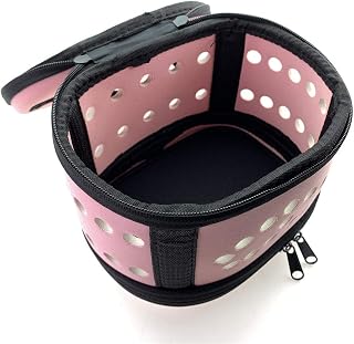 Pink Hamster Carrier Bag Small Animal Outgoing Bag Hedgehog Portable Travel Carry Pouch Chinchillas Breathable Handbag Soft Sided Tote Bag for Rats Sugar Glider Dog
