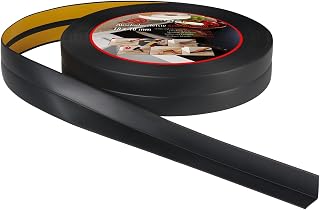 ProfiPVC Weichsockelleiste selbstklebend aus PVC 18x18mm 5m Schwarz | weiche Abschlussleiste aus Kunststoff für Küche und Badezimmer, flexible Knickleiste, Bodenleiste Sockelleiste aus PVC
