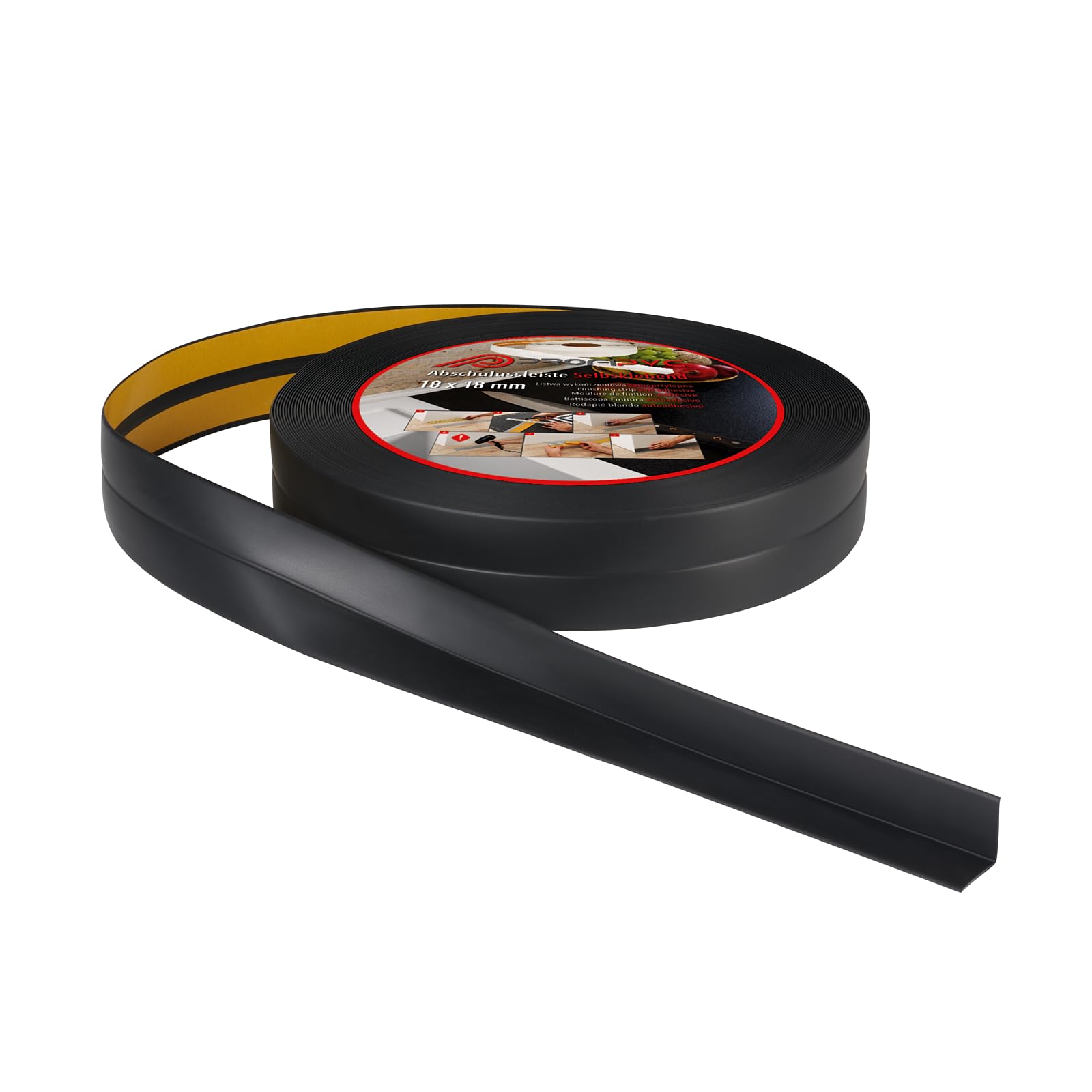 Battiscopa Morbido Adesivo PVC - 18x18mm, 5m Grigio Chiaro, Per Bagno E Cucina - Foto 6