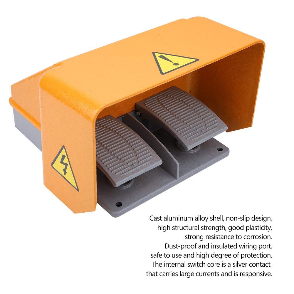 Interruptor de pie doble de aluminio AC380 V/DC220 V YDT1-18
