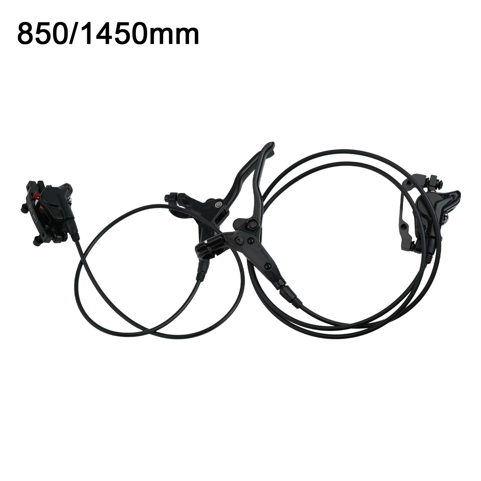 Juego de frenos hidráulicos para bicicleta de montaña, frenos de disco para bicicleta, juego de frenos de disco para bicicleta de 160 mm, para delantero 850 mm y trasero 1350 mm, juego de