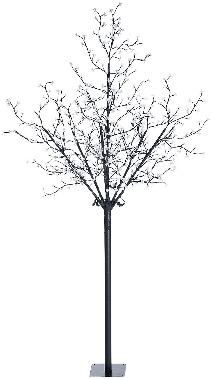 Lunartec Lichterbaum: LED-Deko-Baum mit 600 beleuchteten Blüten, 250 cm, für innen & außen (Lichterbaum außen, LED, Ostern)