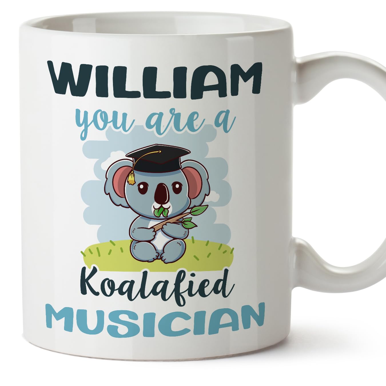 MUGFFINS Personalised Mug for Musician man - in English - Custom Koalafied - Funny Custom Gift for Colleagues - Ceramic 11oz Mug — image 1