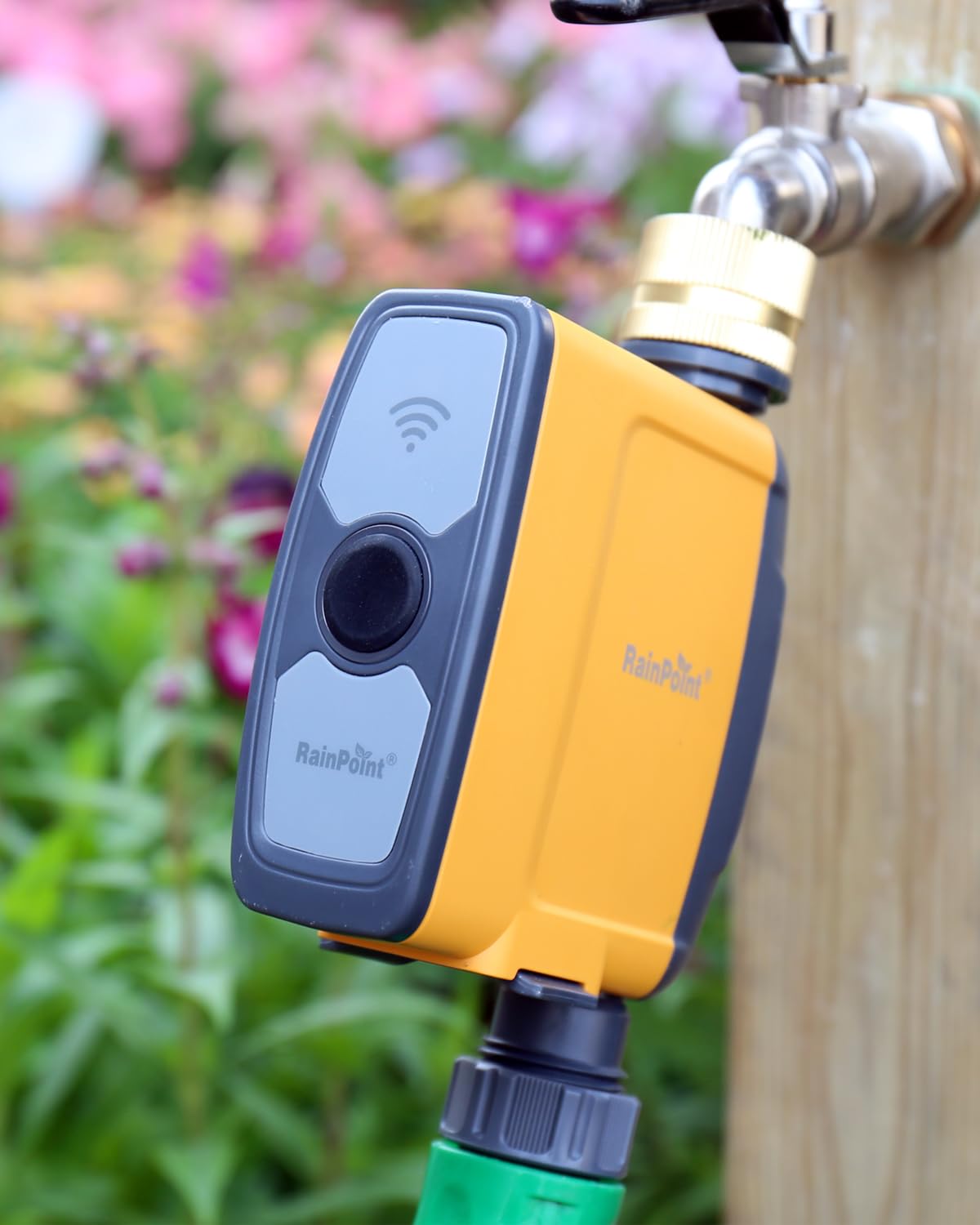 RAINPOINT Programmateur Arrosage WiFi, Entrée en Laiton, sans Hub WiFi, Doit être Utilisé avec Le Hub WiFi TWG004WRF, Uniquement Compatible avec Le WiFi 2,4 GHz