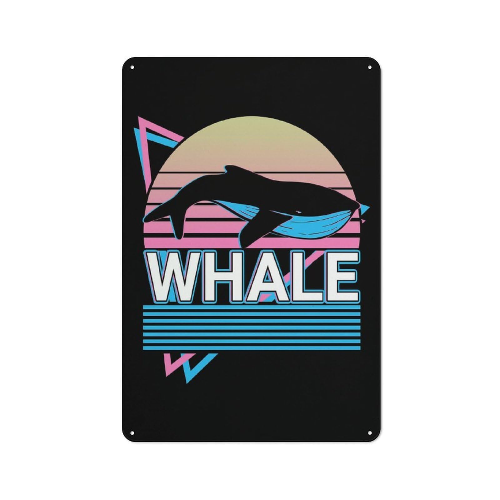 Smart Whale Decorative Metal Sign 30x20cm, Studio Wall Plaque for Hobby Room, Office, Lounge Or Living Room