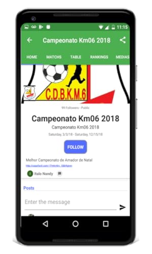 Copa Fácil - Tournament Organizer