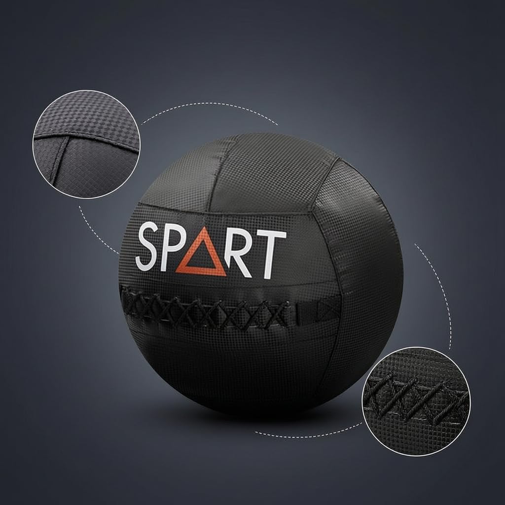 Gralara Balón Medicinal Fitness Balón de Entrenamiento Pelota de Gimnasio Balón de Pared con Superficie de Malla Antideslizante y Núcleo Acolchado Adecuado