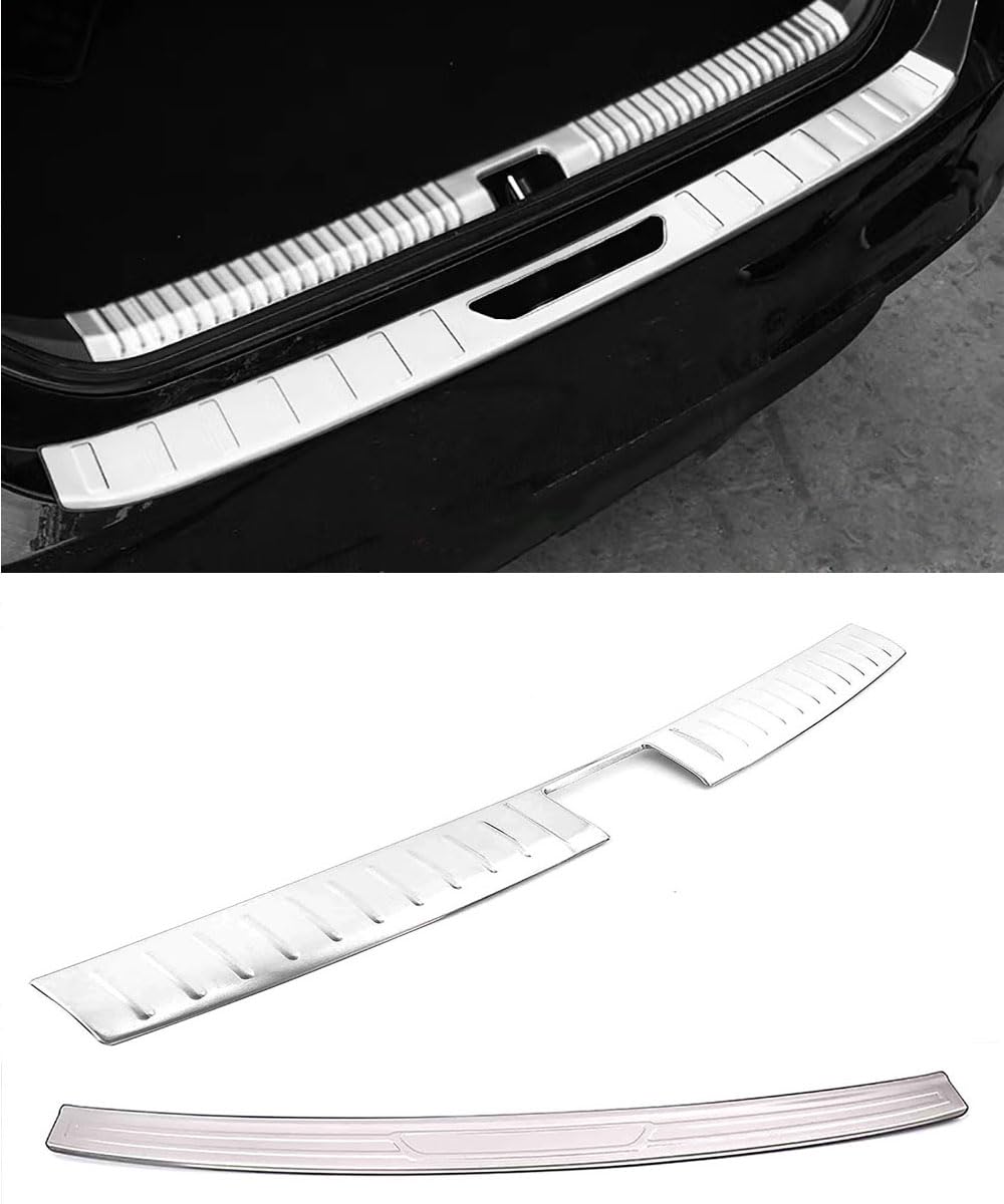 Car Accessories Stainless Steel Rear Inner and Outer Bumper Door sill Protective Cover Decorative Plate Compatible with Toyota