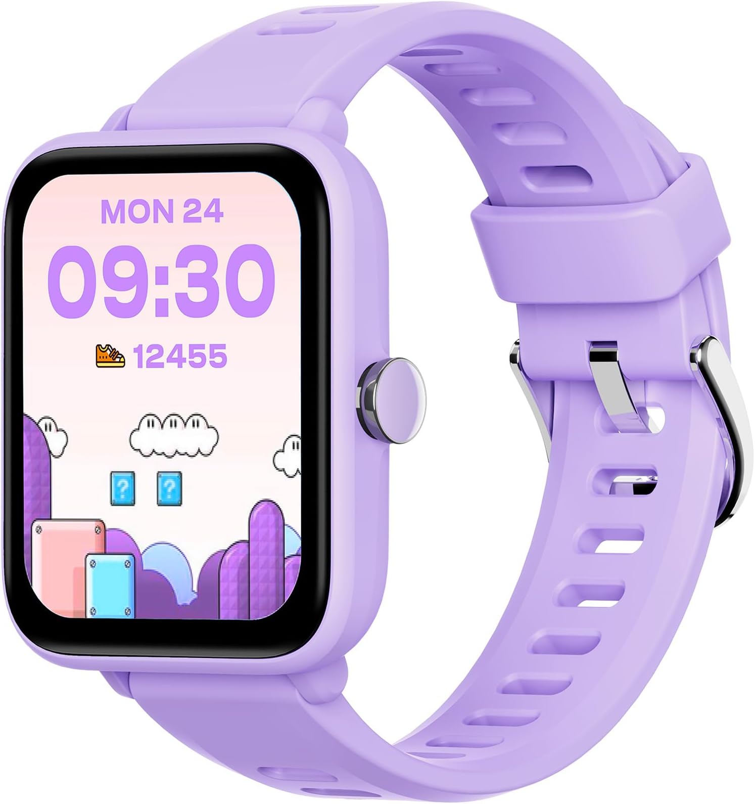 BIGGERFIVE Kids Fitness Tracker Watch, Pedometer, Heart Rate, 5ATM Waterproof, Sleep Monitor, Alarm Clock, Calorie Step Counter, Puzzle Games, 1.5" HD Touch Screen Kids Smart Watch for Girls Ages 3-14
