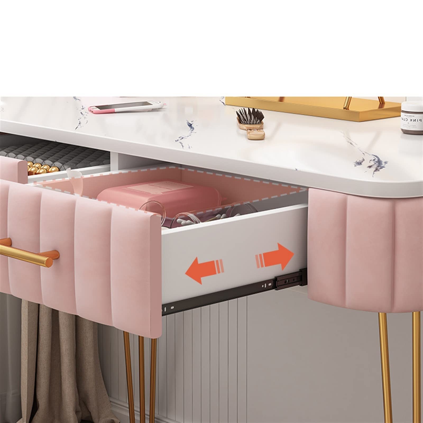 Modernes Make-up für Schlafzimmer – kompakte Einzelkommode, stilvoller, unabhängiger Ty-Tisch für den Familiengebrauch, platzsparendes Design, elegante Wohnmöbel