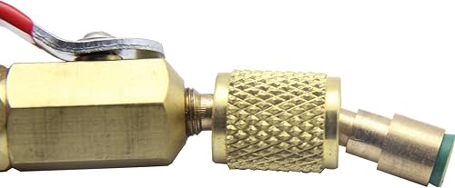 Miniatura 4 de Accesorios de baja pérdida Hvac R12 R22 a R134A Válvula de bola de cierre, aire acondicionado refrigerante en ángulo compacto adaptador de válvula