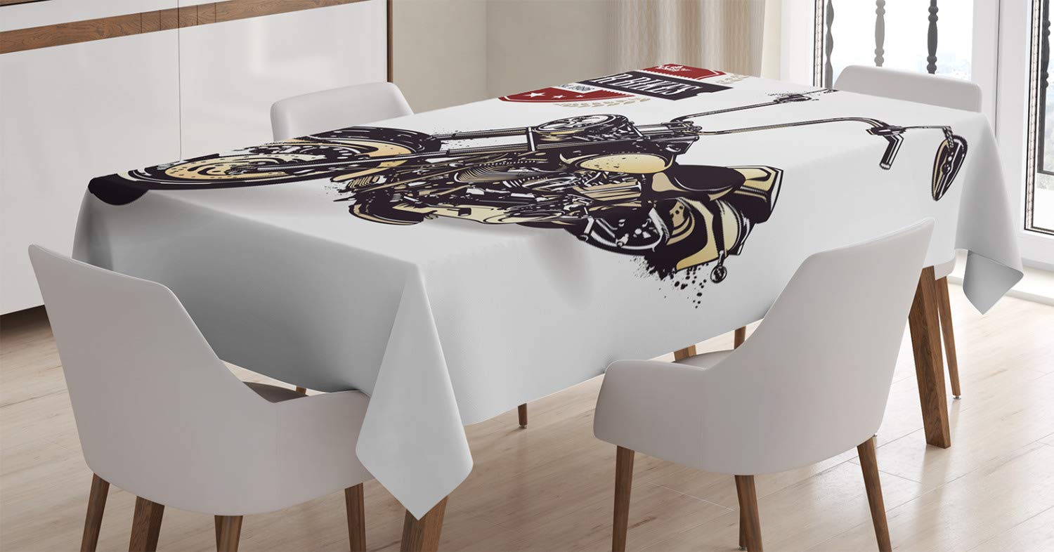 ABAKUHAUS Tovaglia rotonda bianca e nera, fiori semplici, tovaglia circolare per sala da pranzo, decorazione cucina