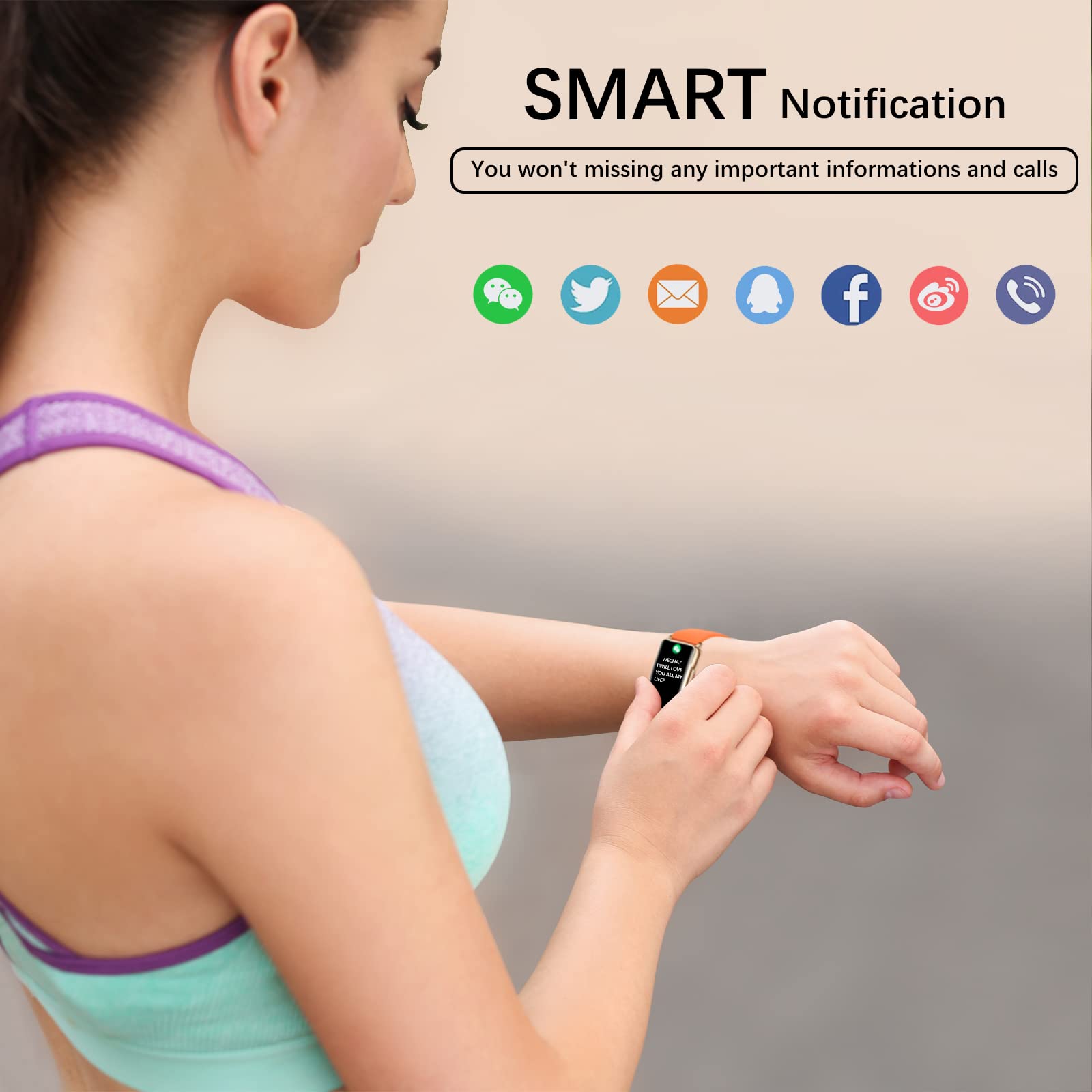 ECOSOON Smartwatch Donna, Orologio Smartwatch Donna Impermeabile IP68 Contapassi Polso Donna con Cardiofrequenzimetro, SpO2, Sonno, 123 Sportivo, Smart Band Orologio Fitness Donna per Android iOS