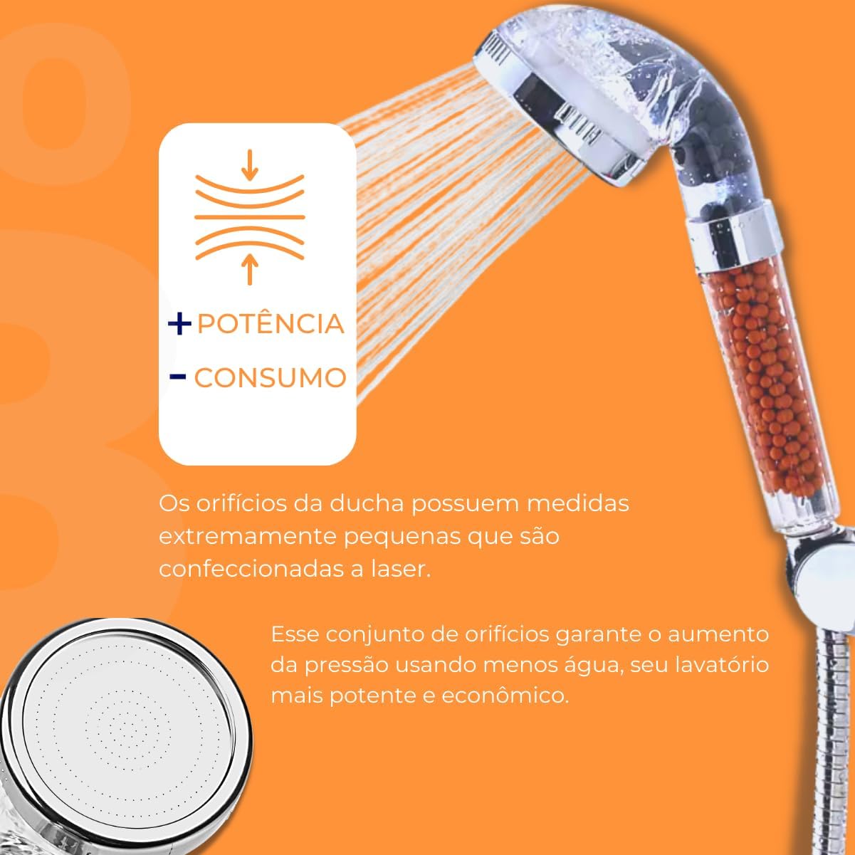 Chuveiro Para Lavatório De Salão De Beleza + Mangueira 1,2m 1/2 Polegada Filtragem Com Minerais Cabeleireira