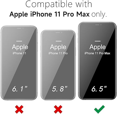 Miniatura 2 de oakxco Funda para iPhone 11 Pro Max de silicona líquida, gel de goma suave, elegante, delgada, delgada, TPU mate, funda lisa con cubierta de lente