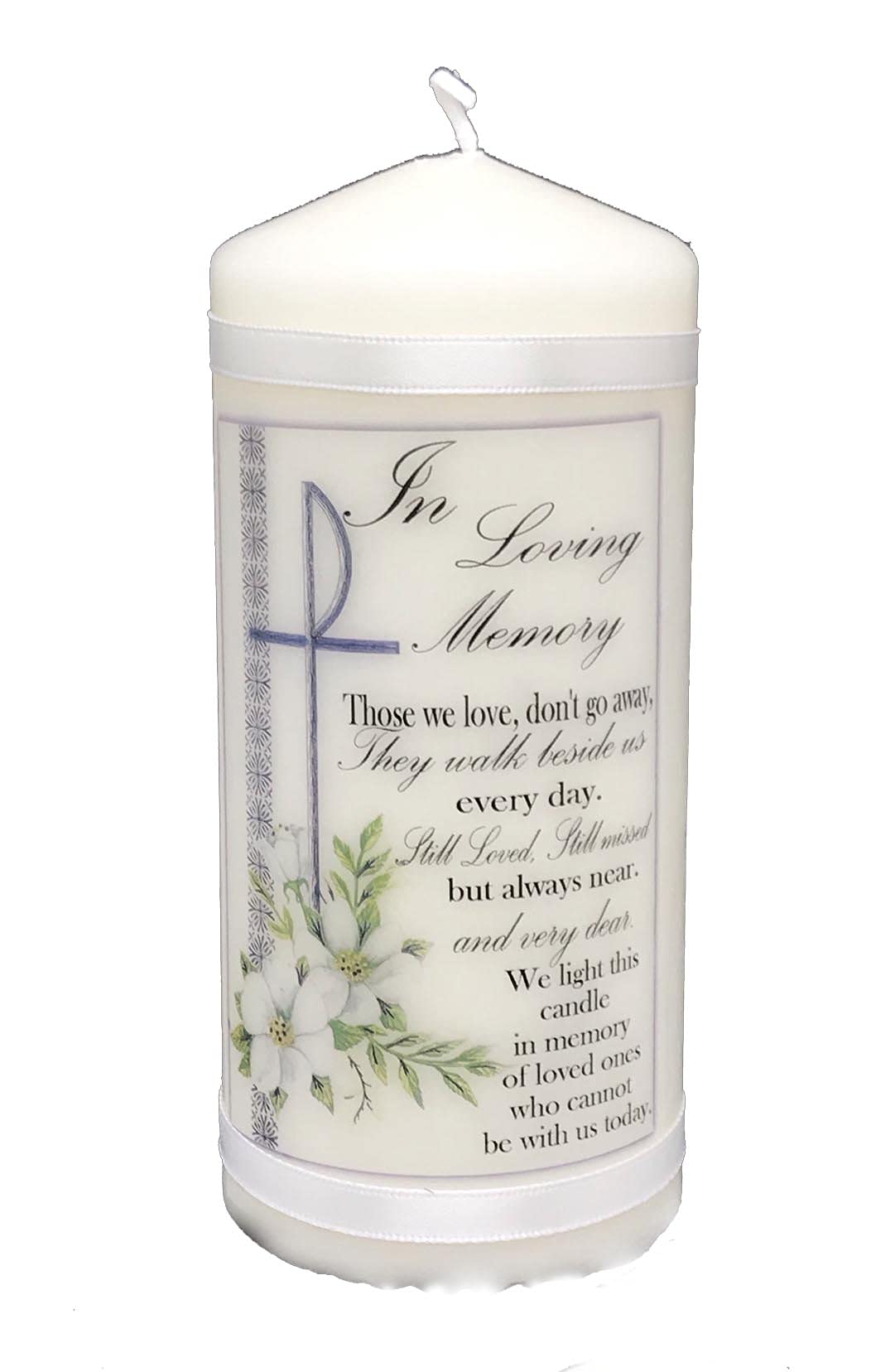 Cellini Candles White Wedding Or Other Occasion Memorial Poem Absence Candle To Light In Remembrance Of Loved Ones