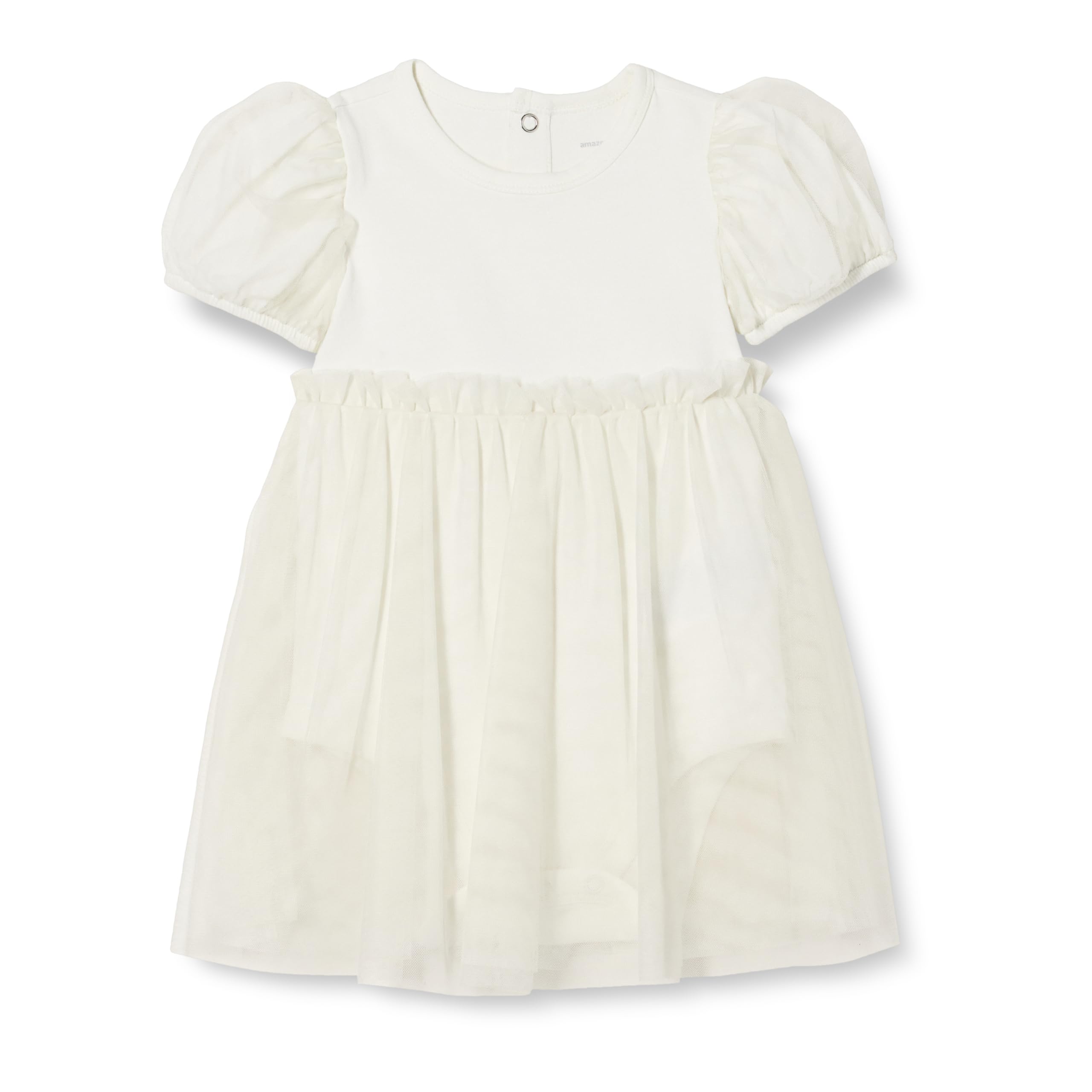 Amazon Essentials Baby Girls' Tulle Body Dress, Ivory, 18 Months