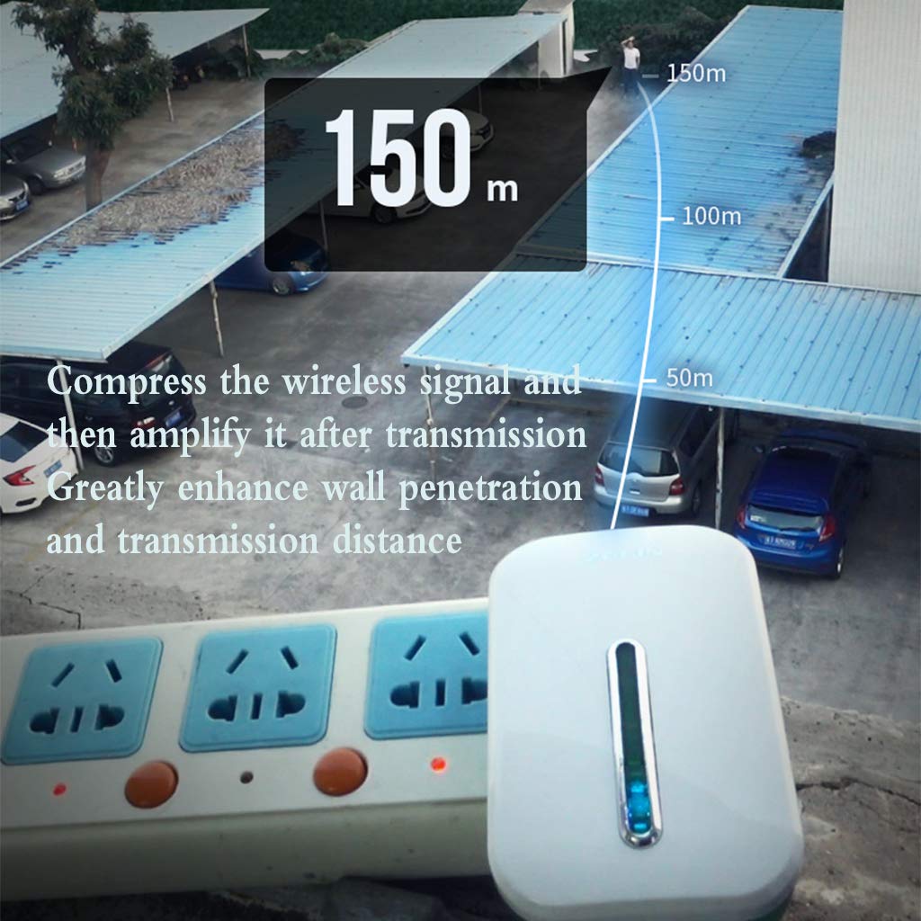 Timbre Inalámbrico, 500 Pies / 150 M De Largo Alcance Timbres De Puerta A Prueba De Agua con 1 Receptor 2 Botones Pulsadores, Flash LED, 4 Niveles De Volumen, Modo Silencioso, 51 Melodías