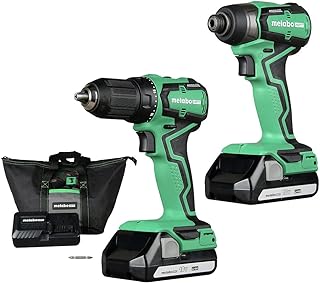 Metabo HPT Cordless 18V Drill and Impact Driver Combo Kit | Sub-Compact | Brushless Motor | Lithium-Ion Batteries | Lifetime Tool Warranty | KC18DDX