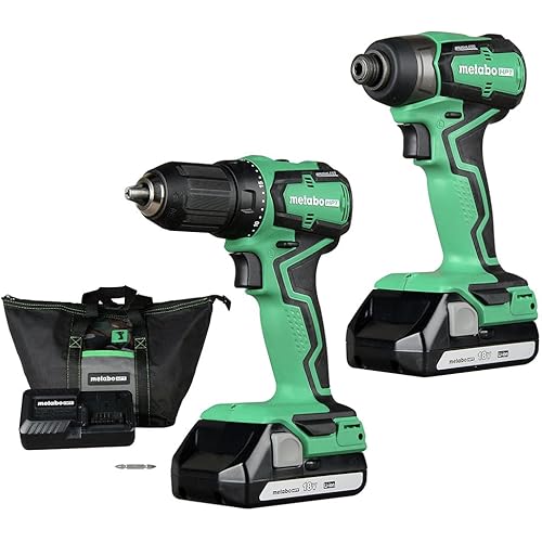 Metabo HPT Cordless 18V Drill and Impact Driver Combo Kit | Sub-Compact | Brushless Motor | Lithium-Ion Batteries | Lifetime Tool Warranty | KC18DDX