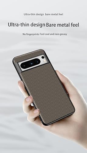 Miniatura 8 de Funda para Google Pixel 8 Pro, alta calidad, material de fibra de carbono, resistente a los arañazos, protección flexible, antideslizante, fibra