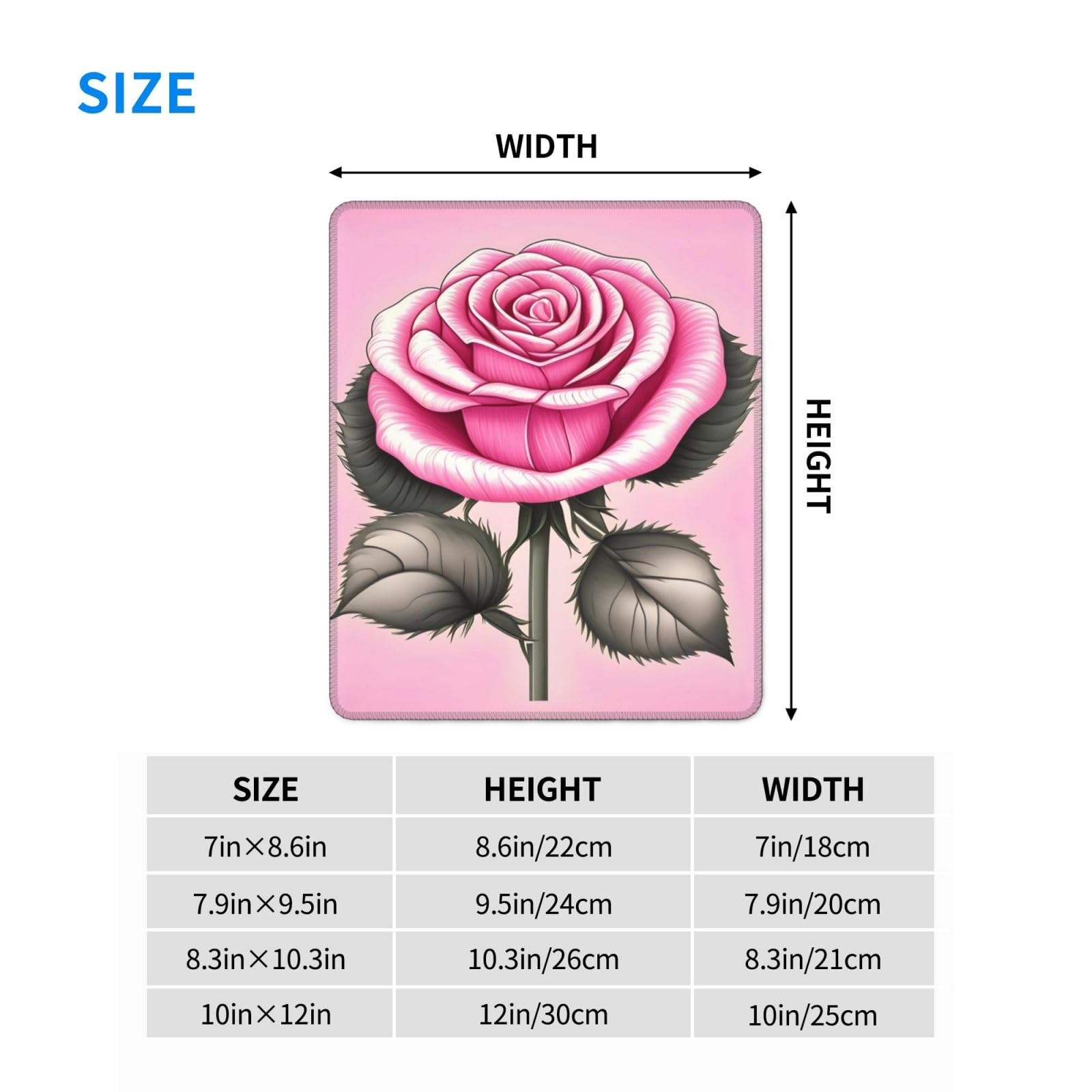 Tappetino per mouse imbottito in memory foam, comodo tappetino per mouse da 22,9 cm x 25,4 cm, tappetino per mouse per scrivania e notebook (schiuma di marmo rosa dorato