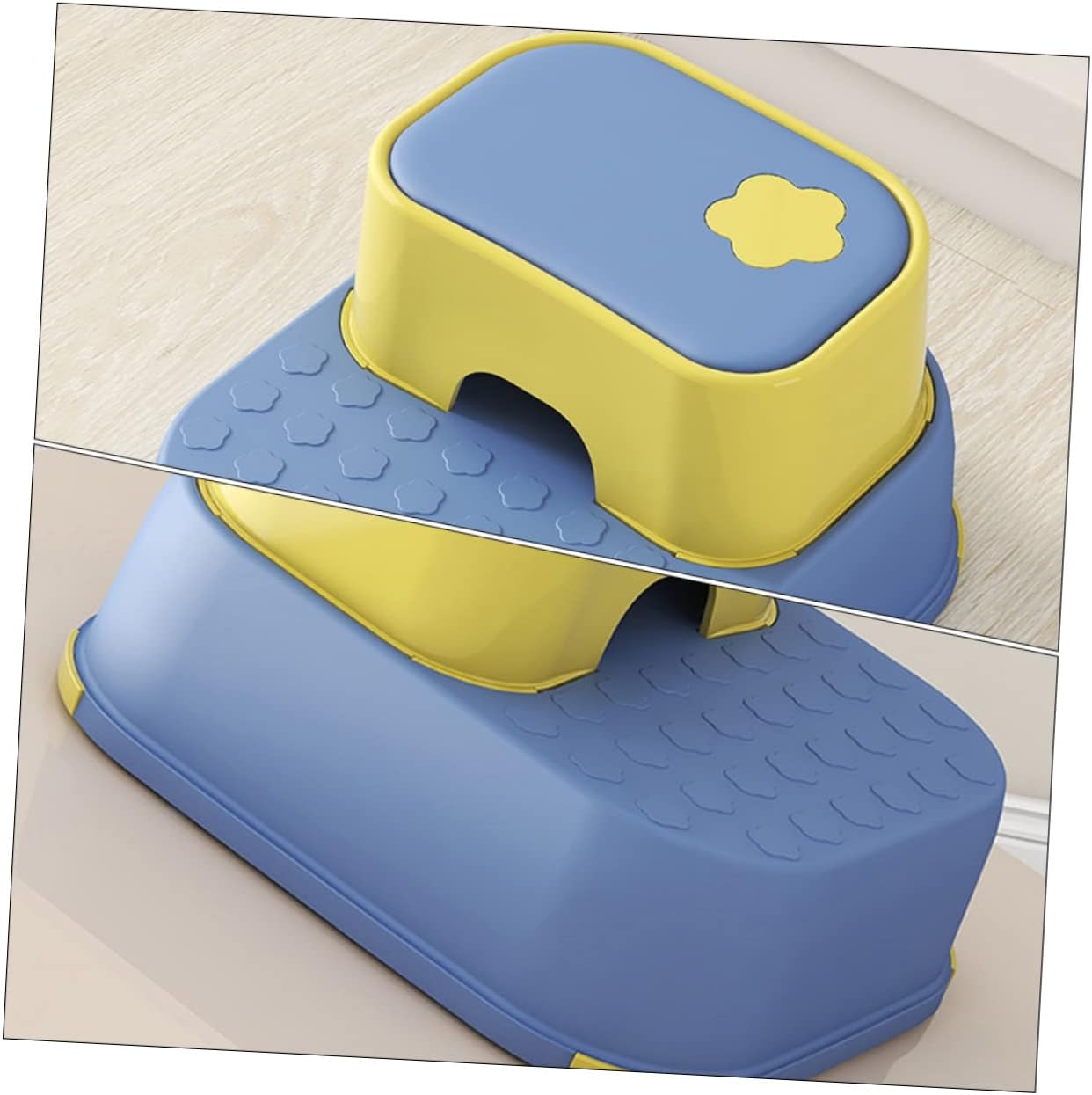 Step Stool for Boys and Girls Toddler Stool Non-Slip Double Layer Stool for Bathroom Kitchen Playroom