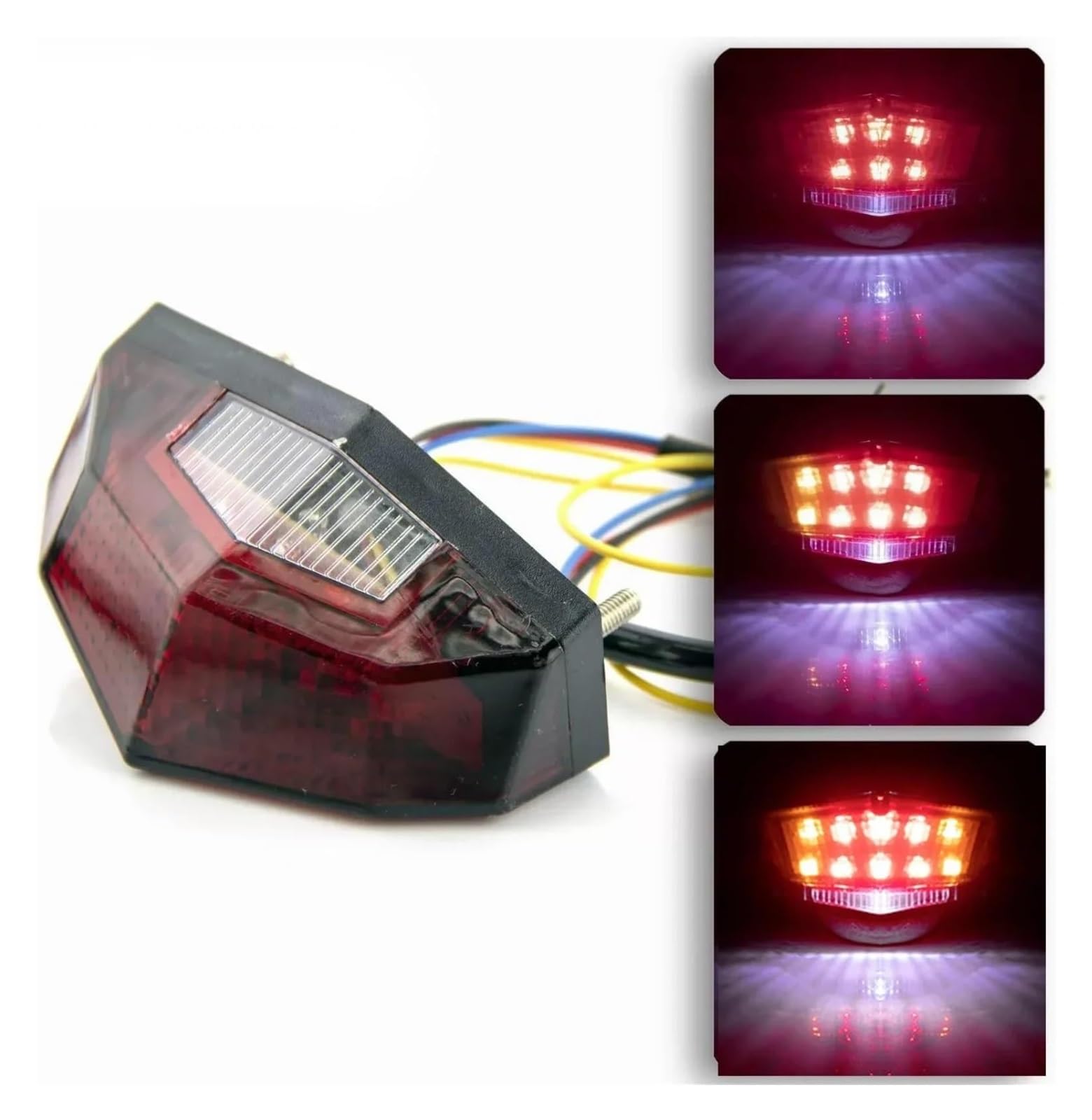 QWQNMC Indicatore Direzione Moto Indicatore di Direzione per Motocicletta da 12 V Luci Lampeggianti(1pcs-Red)