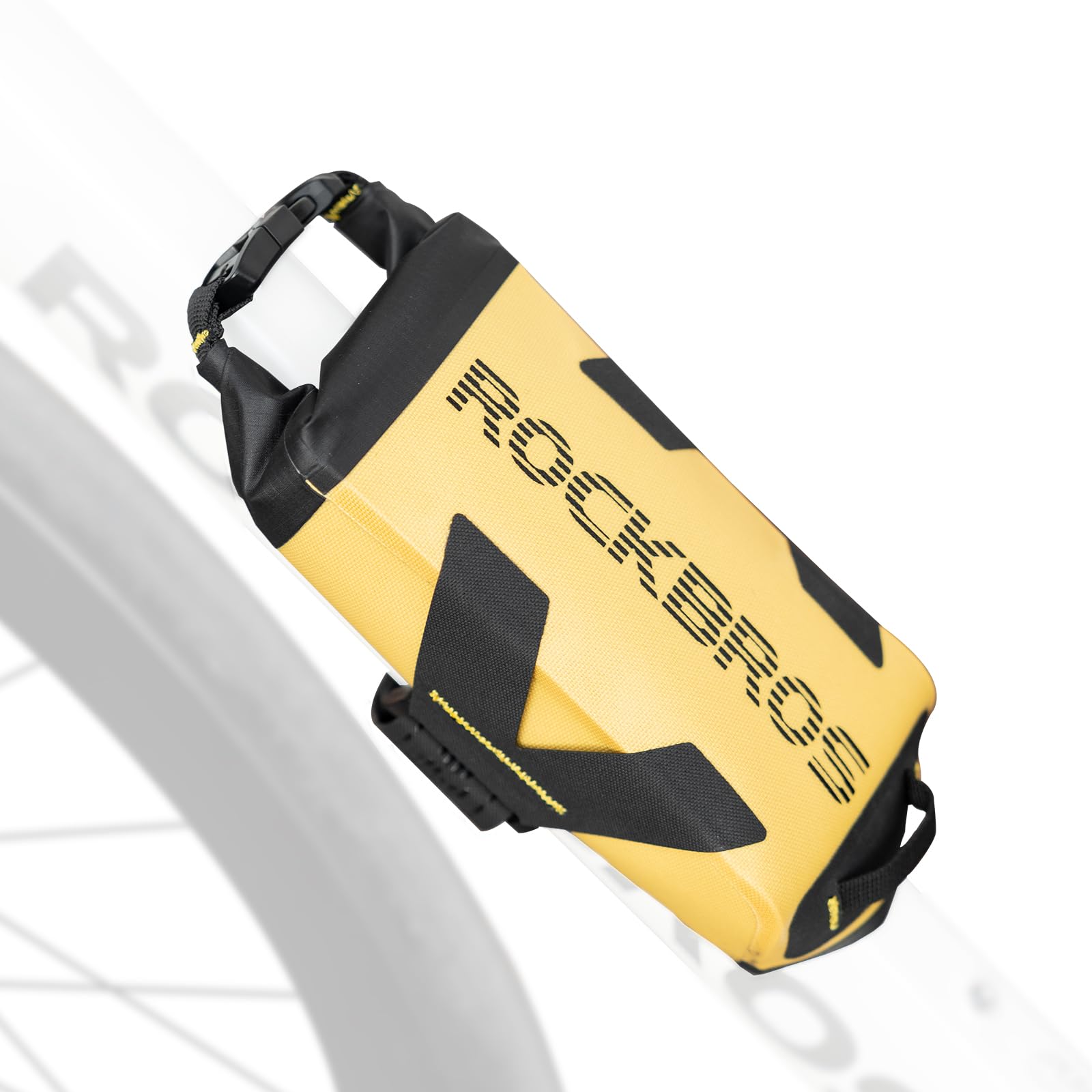 ROCKBROS 100% wodoodporna torba na ramę rowerową, zamykana na górze, torba na rurę, wiele możliwości rozmieszczenia, torba rowerowa na rowery szosowe, żwirowe, MTB, E-Bike, 1 l