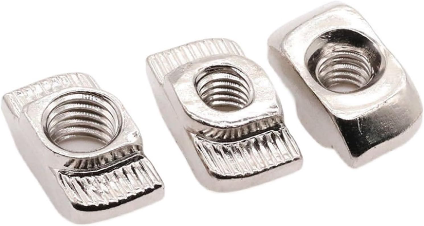 CHATROOM T-Nuts M3 M4 M5 M6 M8 Slot T Nut Block Hammer Head Fasten Nut for 3D Printer Accessories 2020 3030 4040 4545 Aluminum Profile (Size : 40-M5 10pcs)