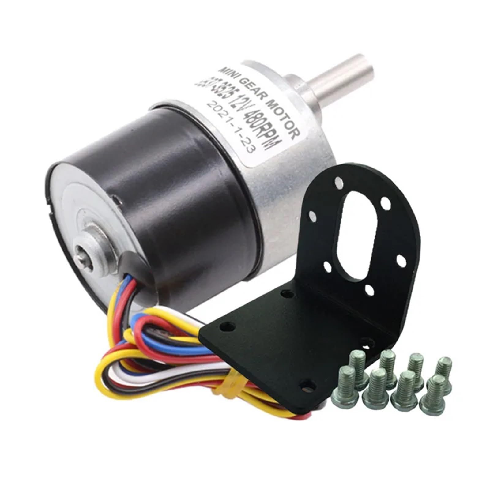 Silnik JGB37-3525 12V/24 V, prosta skrzynia biegów, niski poziom hałasu, wysoka precyzja, sterowanie PWM, urządzenia medyczne/sprzęt laboratoryjny/przemysłowy, 1 sztuka (tylko MOTOR, 35R)