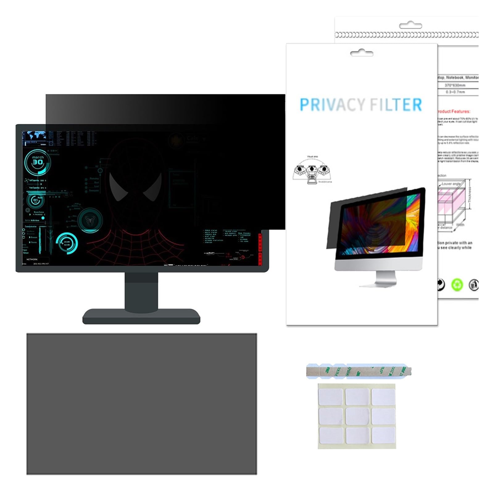Monitor Sichtschutz für 11.6-27 Zoll, für Computermonitor WGHGCF(25.5inch/54.9x34.3CM)