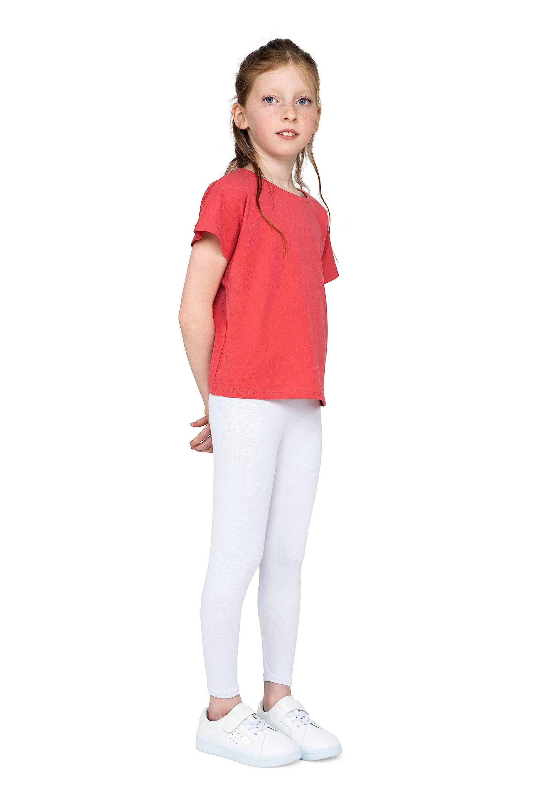 infatti Leggings in Cotone per Bambina, Pantaloni Morbidi e Comodi per Bambini, Allenamento Casual, Stile Elegante, Abbigliamento Basic Zoe