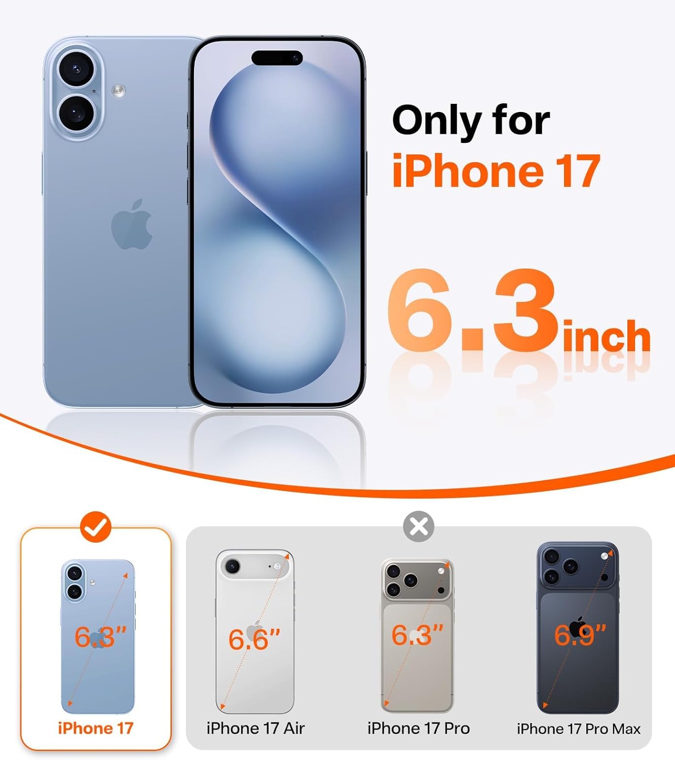 TORRAS Magnetic Slim Fit for iPhone 17 Case, Ultra-Thin Compatible with MagSafe, Stronger Magnetic   Thinner, Lightweight Matte Anti-Scratch Hard PC Cover Phone Case for iPhone 17, Clear