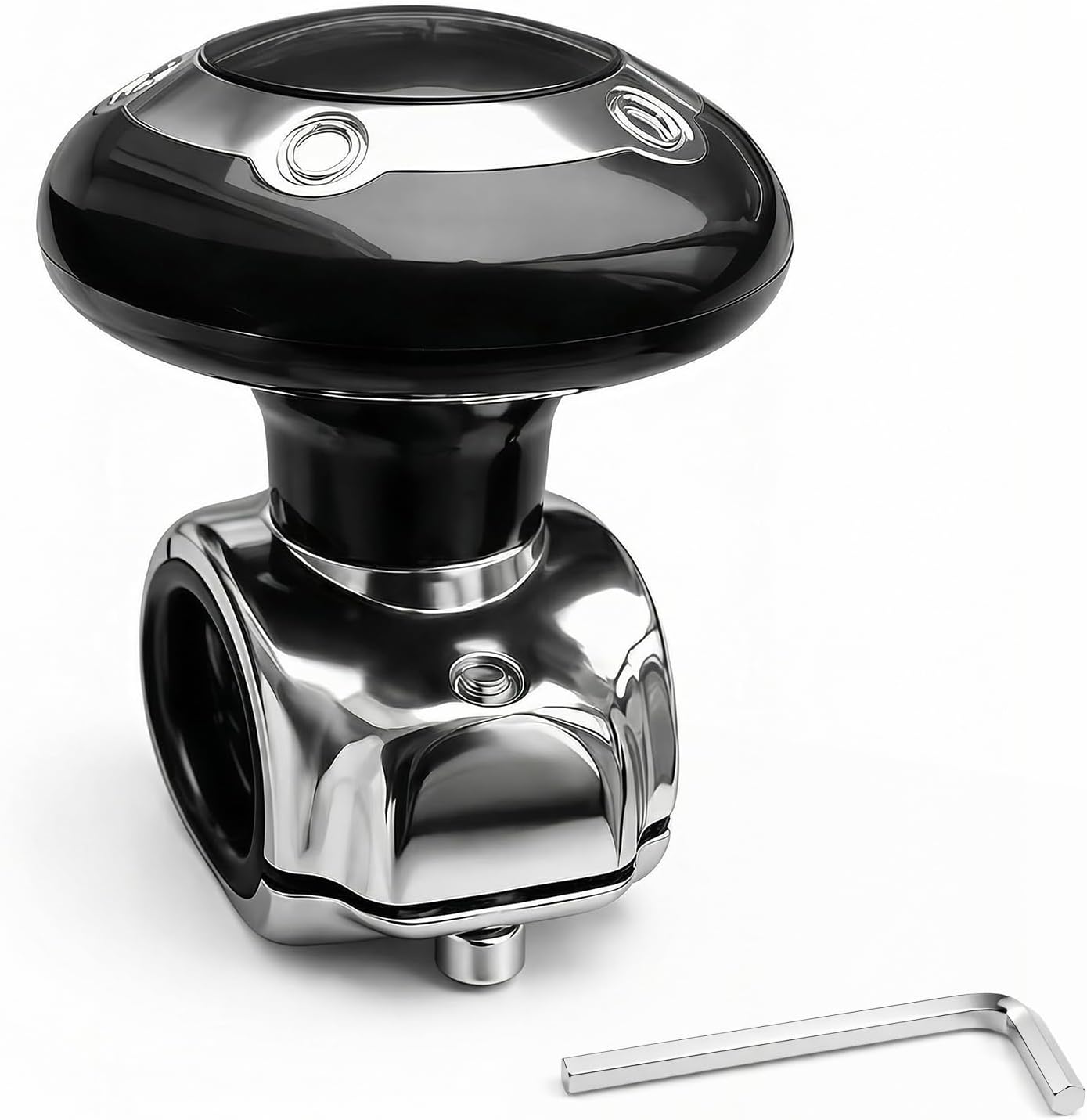 Vehicle Steering Wheel Spinner Knob Car Power Handle Accessories Universal Fit Driving Helper Car Handle Spinner for Cars, Trucks, Tractors, Boat, Maneuver Black
