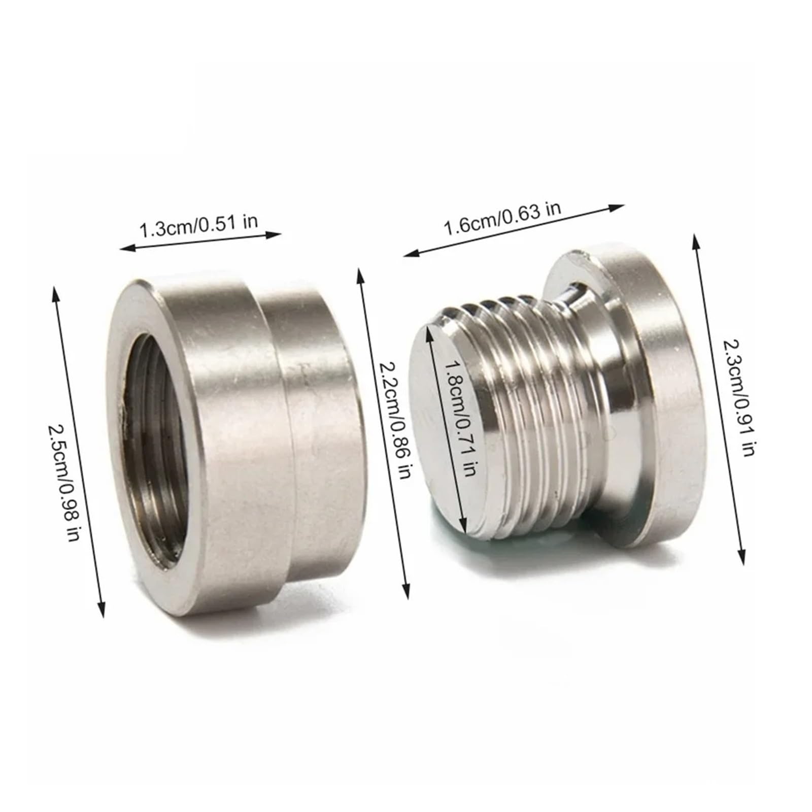 Sensore Particolato PM NOx Elettrolitico Lambda O2 Sensore Ossigeno Nichel Dado Connettore Placcato M18 1.5 Tappo Adattatore Spacer Extender Metallo Saldato Bullone(10piece)