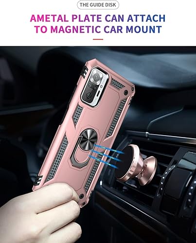 Miniatura 6 de Zoeirc Funda protectora para Redmi Note 10 ProNote 10 Pro Max con protector de pantalla de vidrio templado, grado militar, soporte magnético para