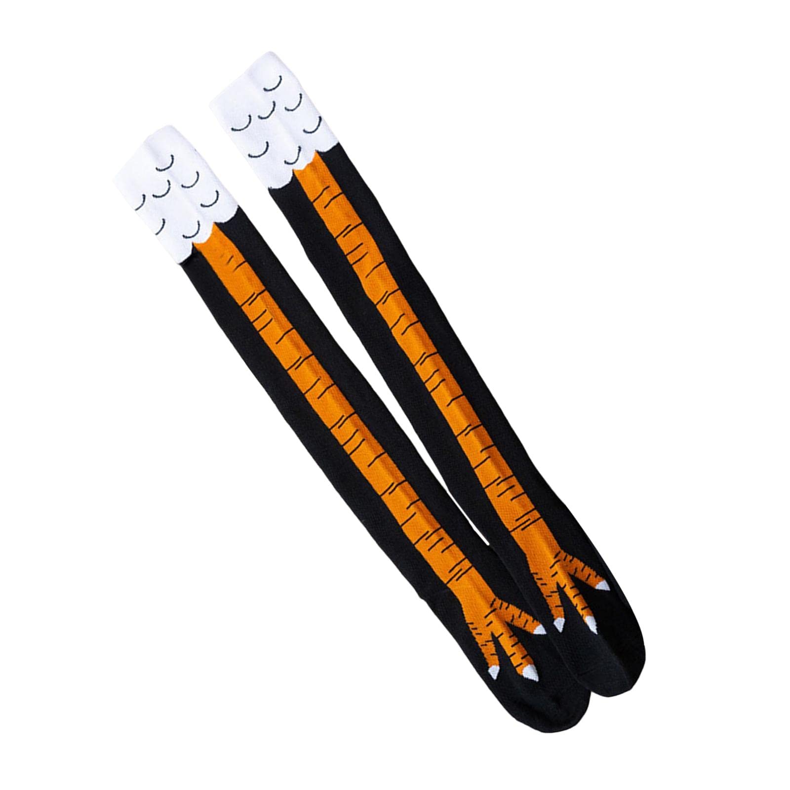 Funny Chicken Legs Feet Socks Animal Paw Pattern Novelty Knee High