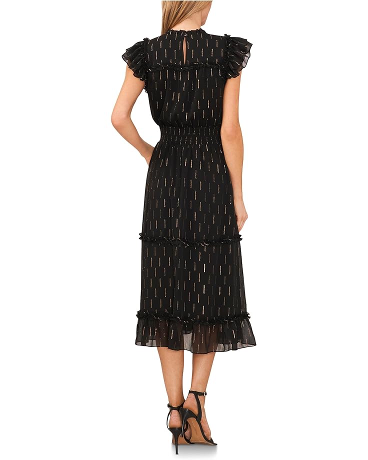 CeCe Flutter Sleeve Smocked Waist Midi Dress - #2 of 3